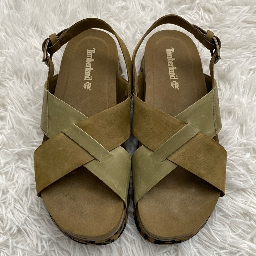 NWT Timberland olive green nubuck sandals - Picture 1 of 8